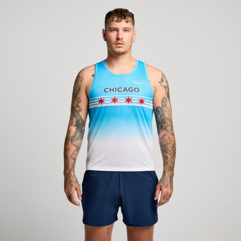 SAUCONY - STOPWATCH GRAPHIC SINGLET Men - Rev Online